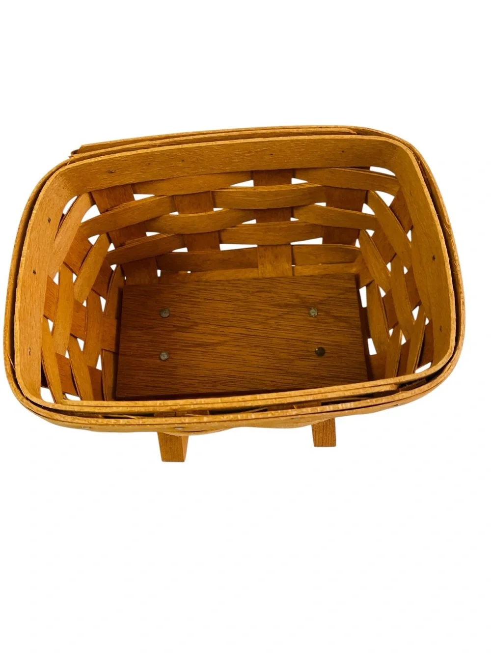 Longaberger Handwoven Signed Rocker/Cradle Basket 7” x 4.5” x 5”